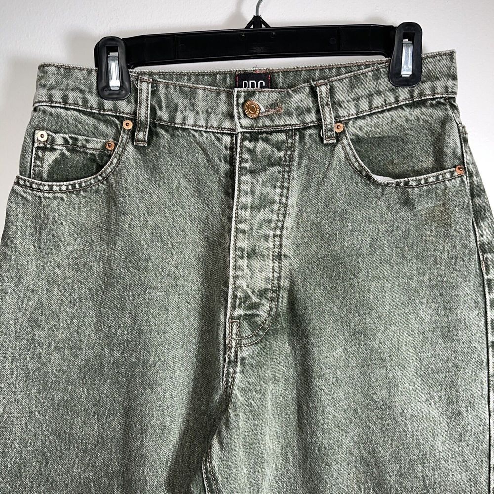 Urban Outfitters BDG Button Up Slim Straight Jeans Women's 30 Stone Washed Olive - Picture 2 of 13